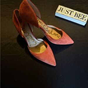 Sam Edelman Women's Orange Suede Heels